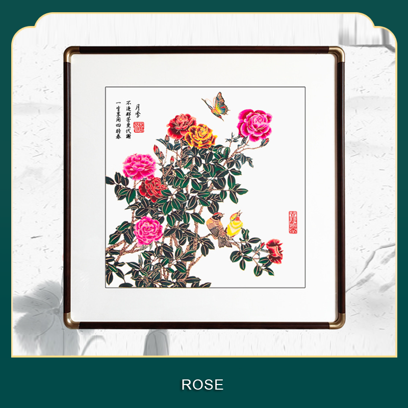 Colorful flower-and-bird non-heritage paper-cutting-Papercutartist