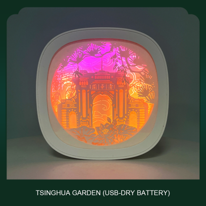 Guochao 3D three-dimensional paper carving lamp