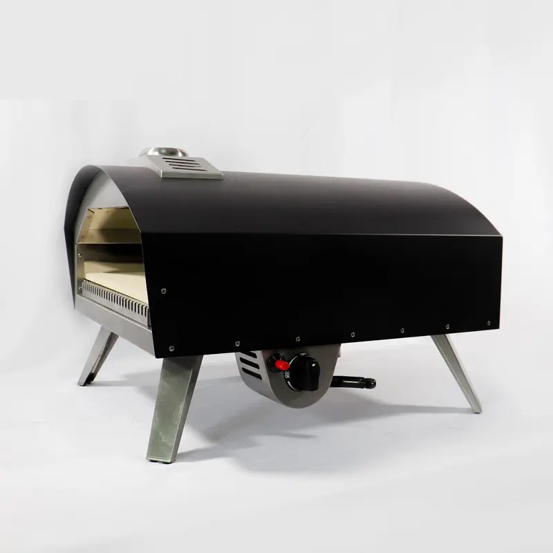 12" Collapsible Gas Pizza Oven With U-shaped Fire Row Burning