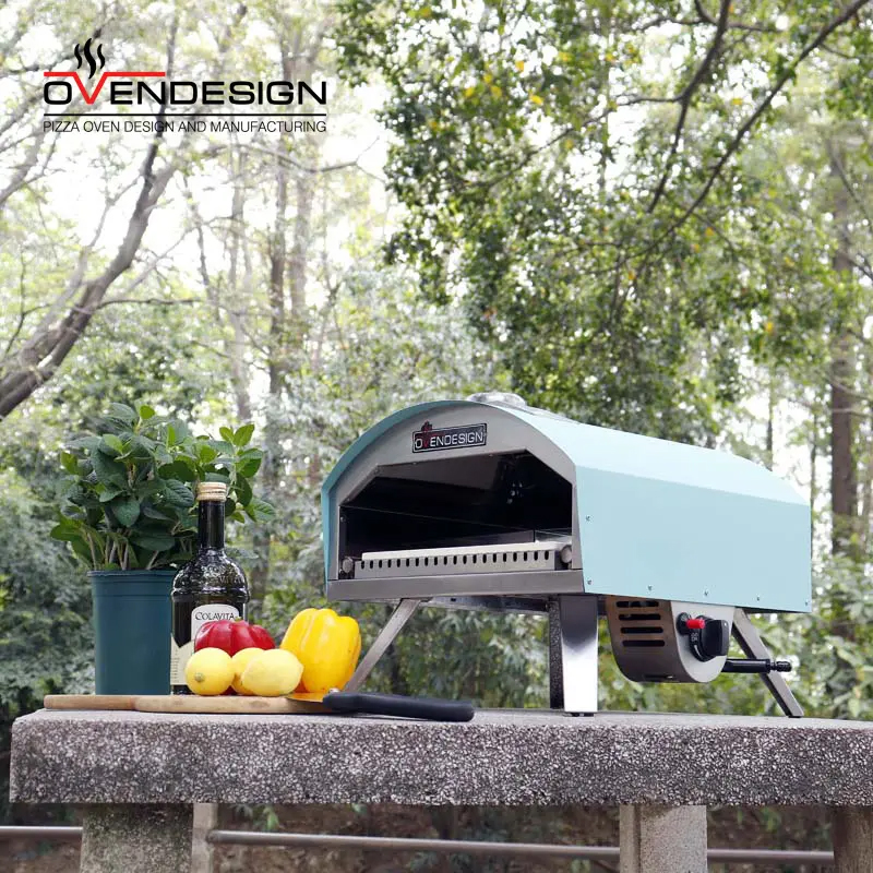 12" Collapsible Gas Pizza Oven With U-shaped Fire Row Burning