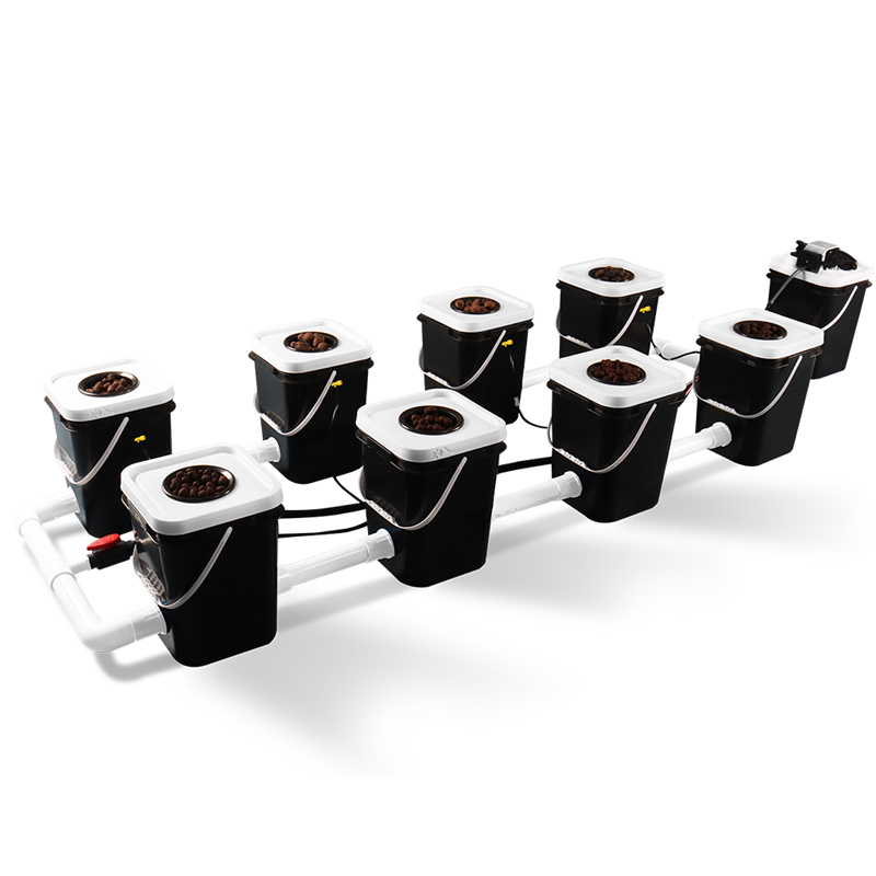 12 Sites Bubble Flow Buckets DWC RDWC Hydroponic Growing System Kits