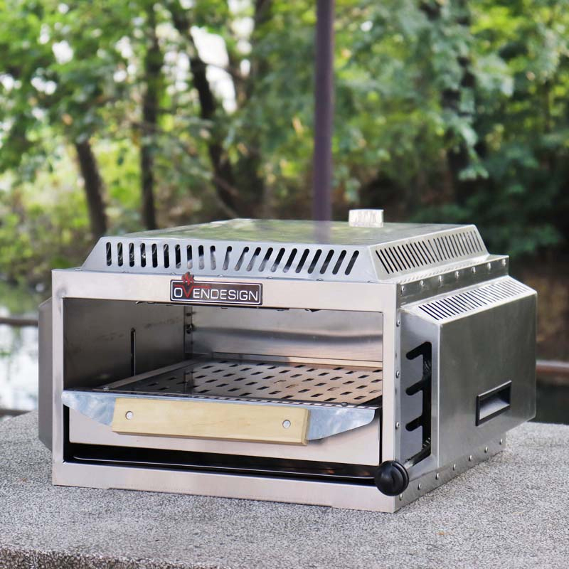 13" Gas Pizza Oven with Drawer Flat Top Infrared Burning for Outdoor Camping