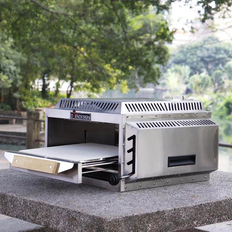 13" Gas Pizza Oven Drawer Infrared Burning for Outdoor Camping BBQ