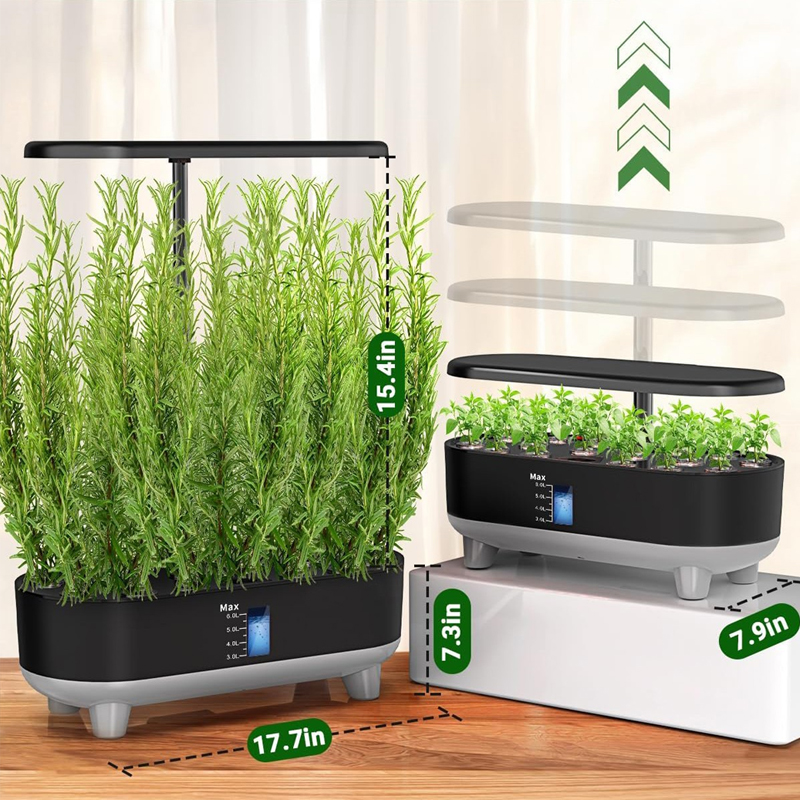 16 Pods Hydroponics Growing System, Indoor Veggie & Herb Garden Kit