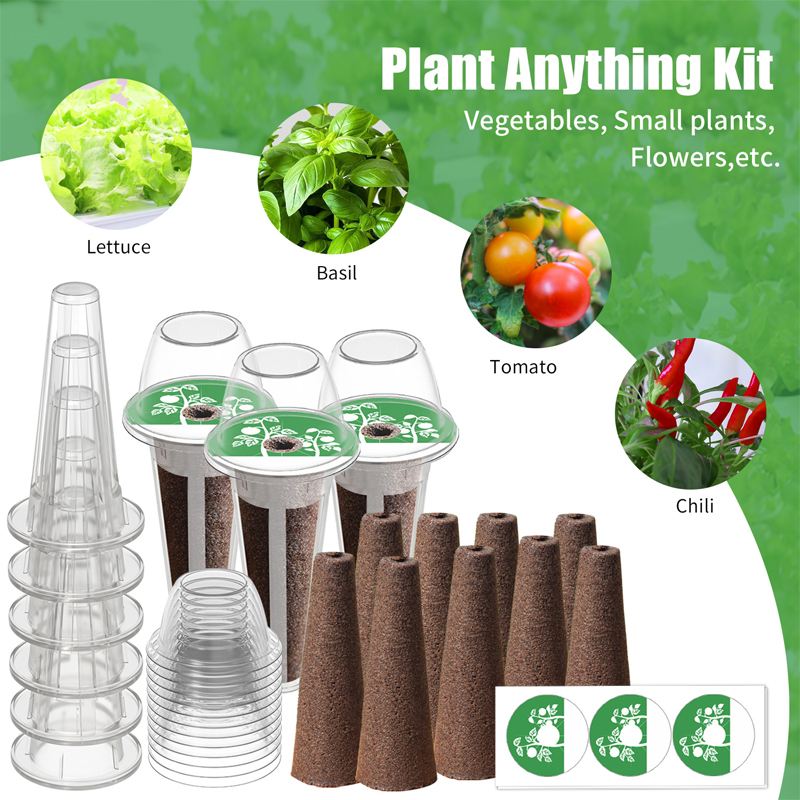 16 Pods Hydroponics Growing System Kit, 8L Tank 3 Smart Light Modes