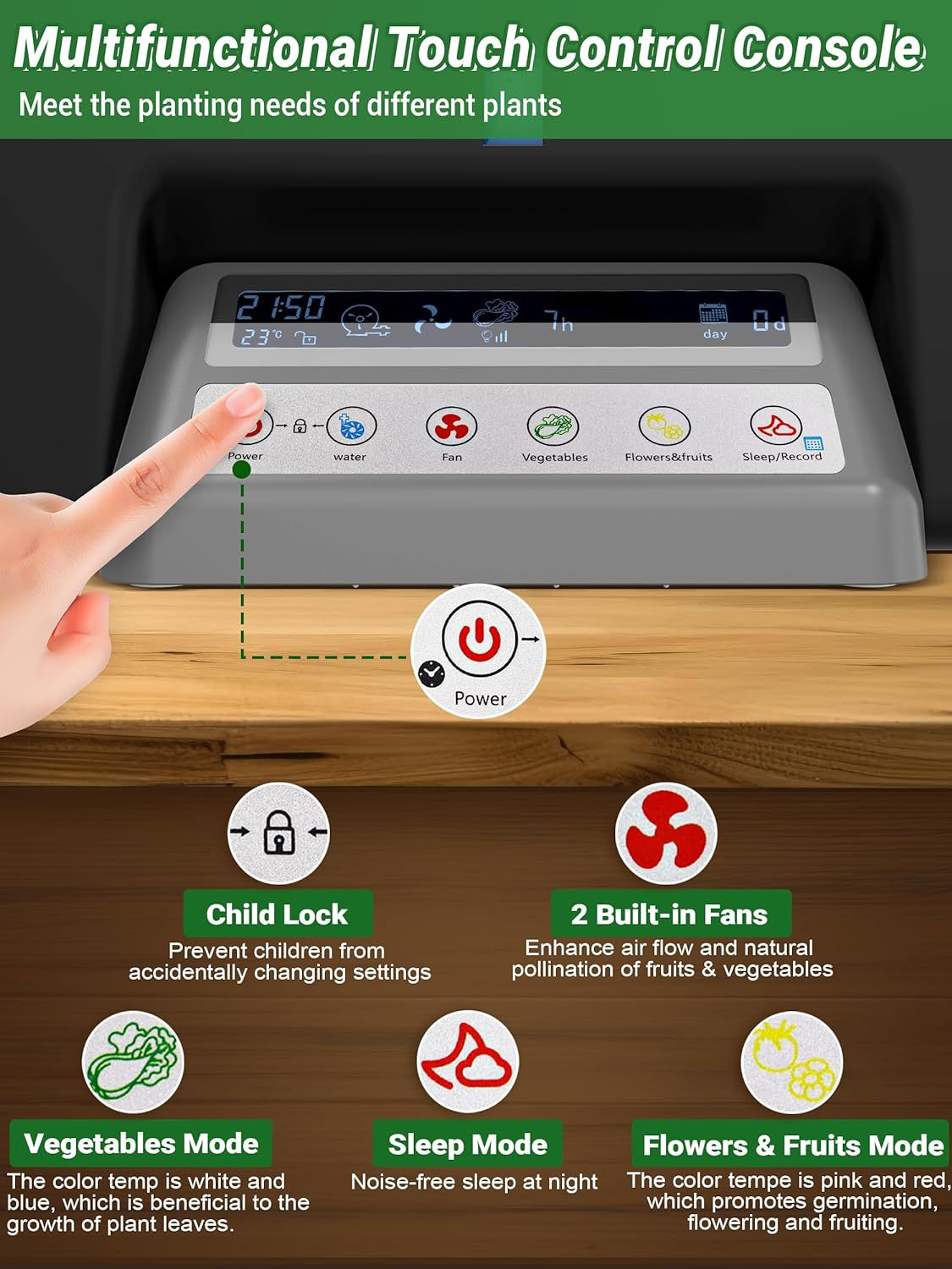 17 Pods Growing Hydroponic Vegetable System Kit for Sale, Indoor Smart Garden Planter, Product details introduction picture 3