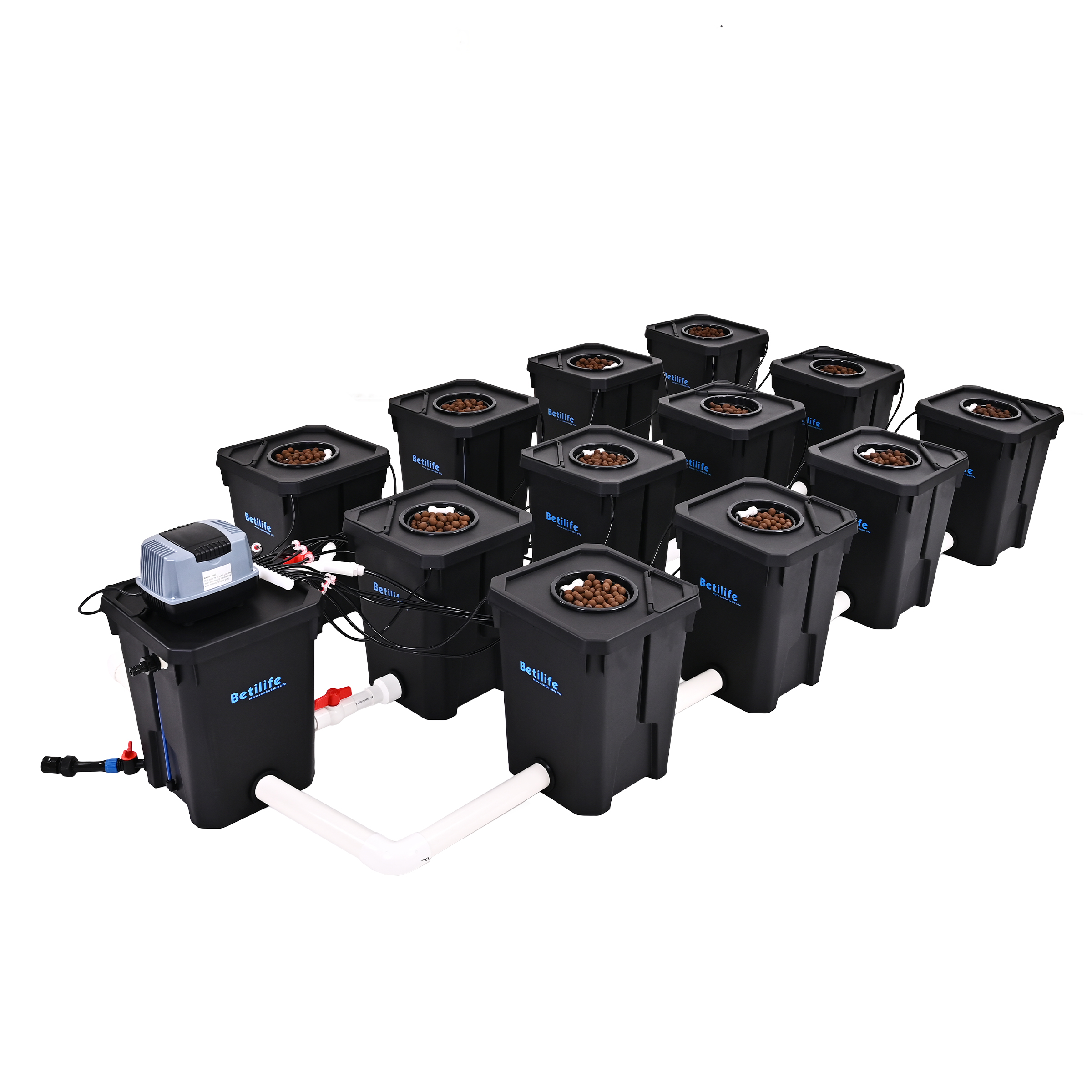 Betilife 12 Buckets RDWC Hydroponic System 7 Gallon 27L Product Image