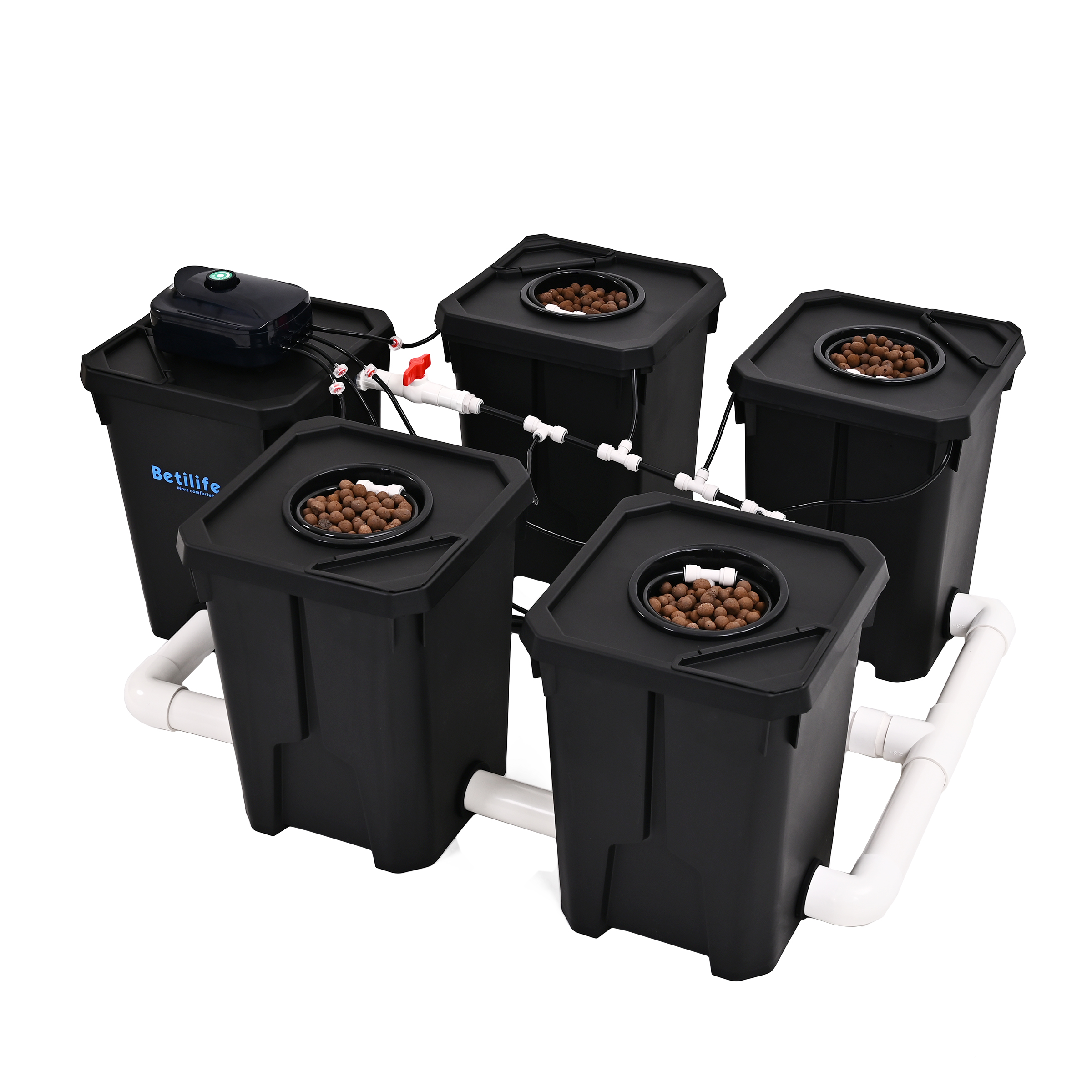 BetiLife BLGX-04 four-bucket 7-gallon 27L commercial RDWC system