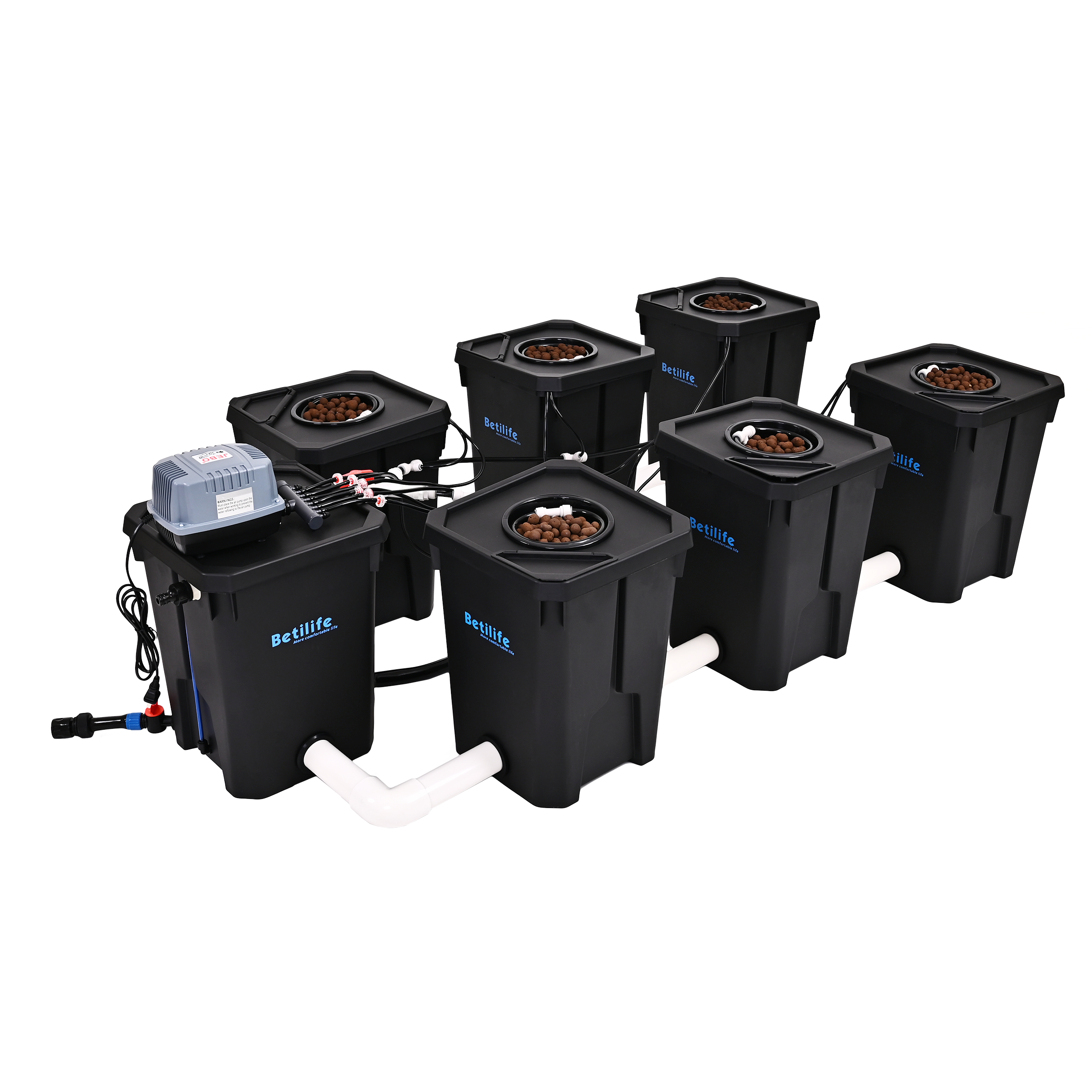 Betilife 6 Buckets RDWC Hydroponic System 7 Gallon 27L Product Image