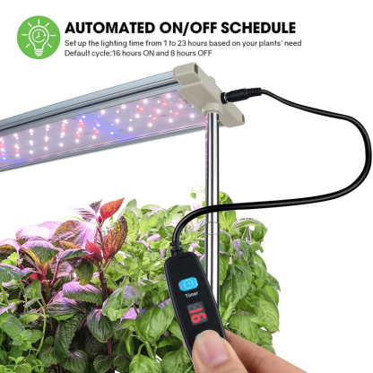 20 Pods Hydroponics Growing System Kit w/ LED Grow Light & Timer – Indoor/Outdoor Herb Garden, Automated on/off Schedule