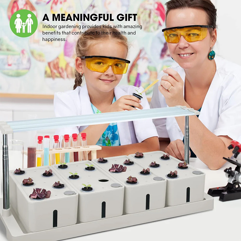 20 Pods Hydroponics Growing System Kit w/ LED Grow Light & Timer – Indoor/Outdoor Herb Garden for ameaningful Gift