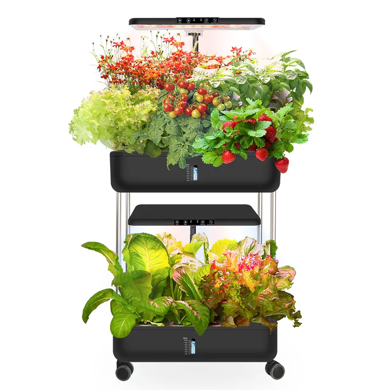 22-44 Pods Hydroponics Growing System Kit, Double Layer 2 × 13.3L, Smart Vertical Vegetable Garden