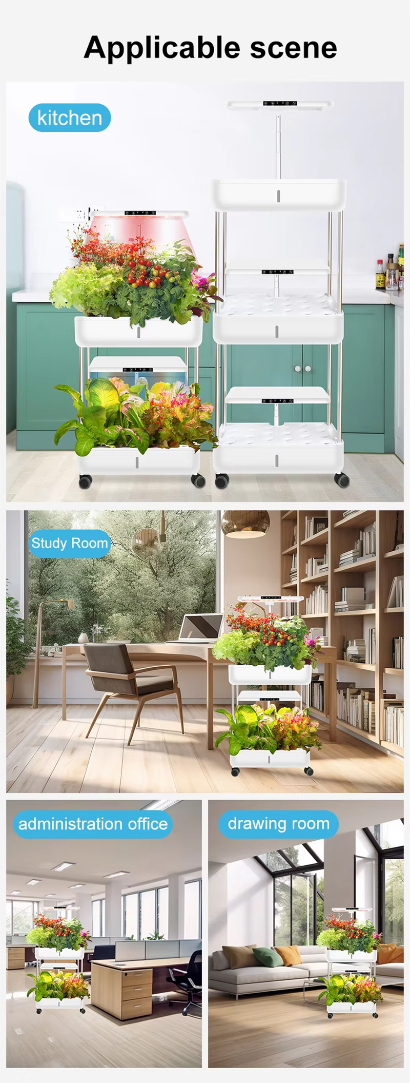 New Arrival Smart Home Products Flower Pot 10L Multi-layer Intelligent Planter Artificial Plants, Applicable scene