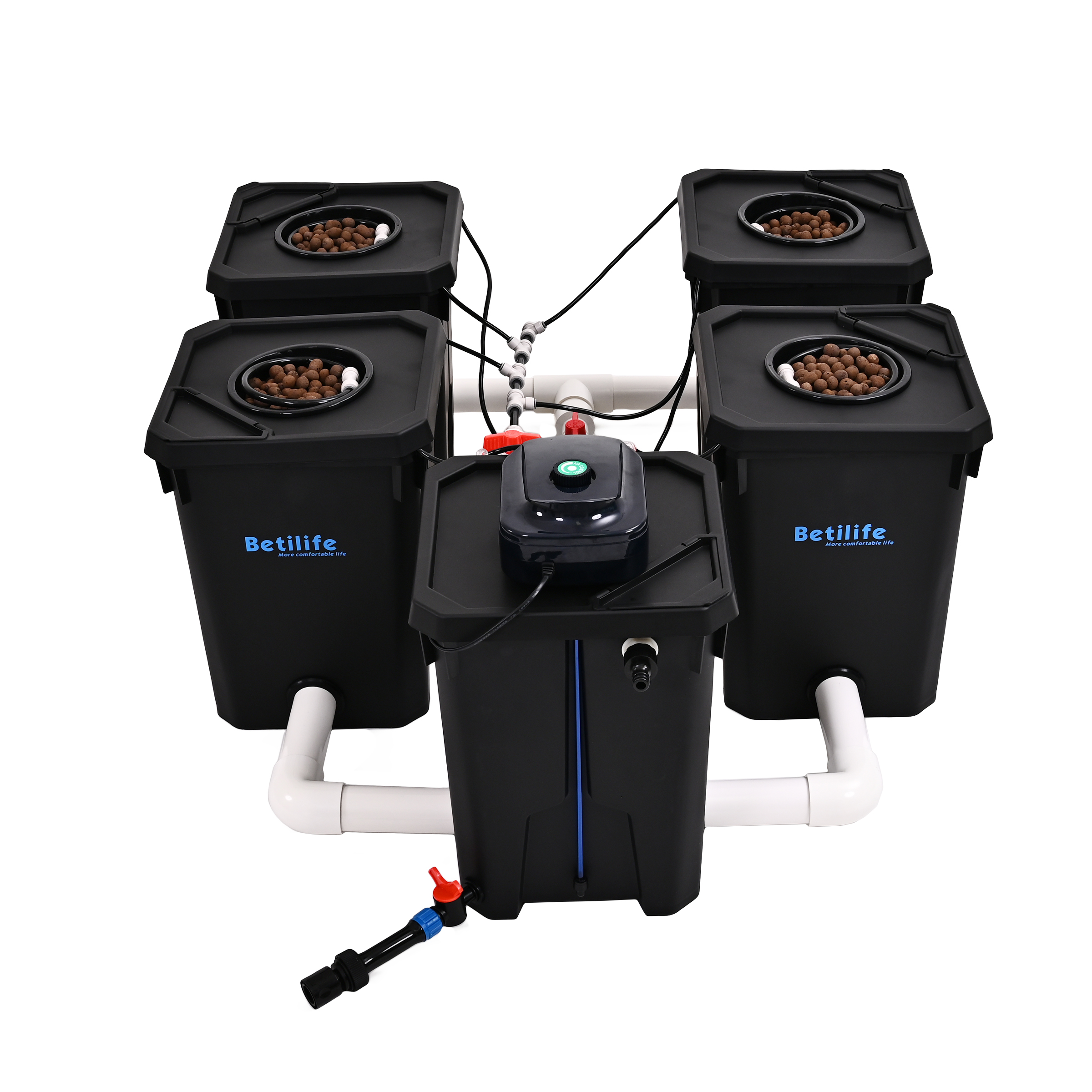3 Betilife 4 Buckets RDWC Hydroponic System 7 Gallon 27L Product Image 2