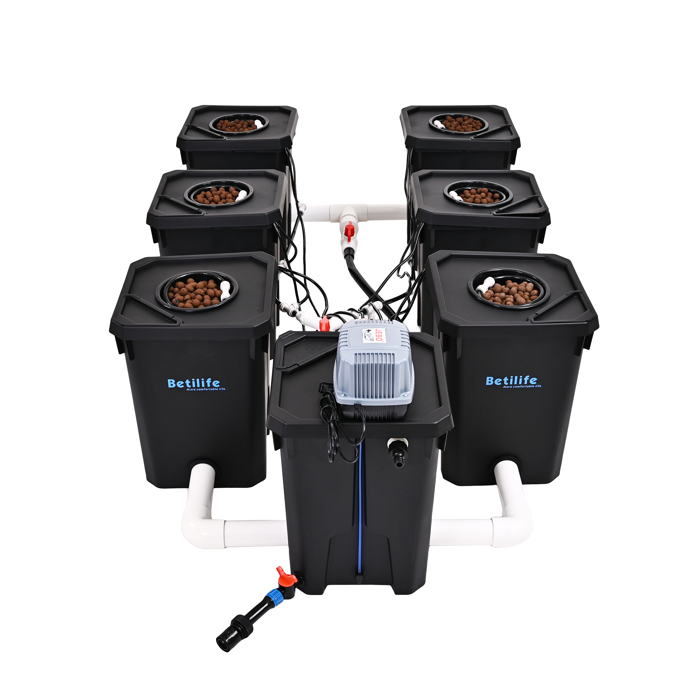Betilife 6 Buckets RDWC Hydroponic System 7 Gallon 27L Product Image 2
