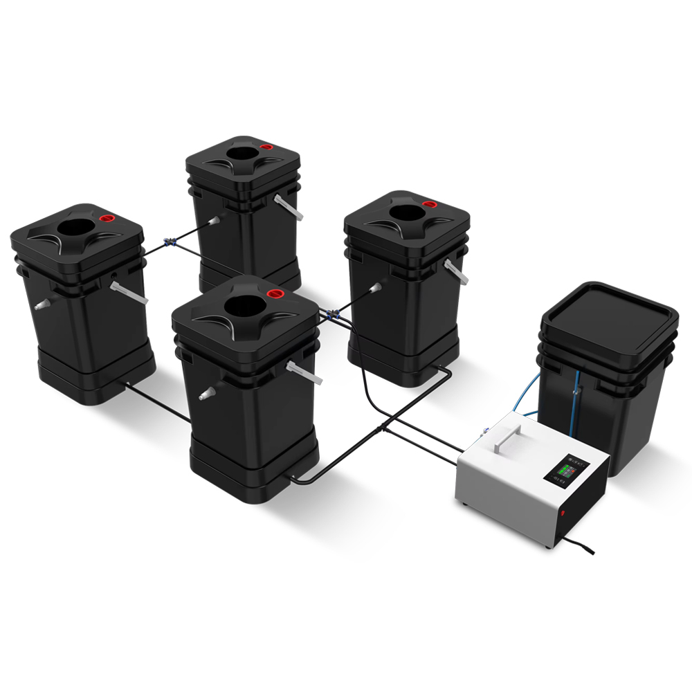 4-Pot Site DWC Aeroponics System Growing Kits 5 Gallon(20L)