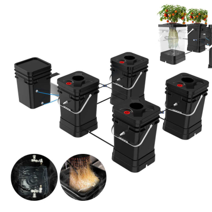 4-Pot Site DWC Aeroponics System Growing Kits 5 Gallon(20L) for Sale