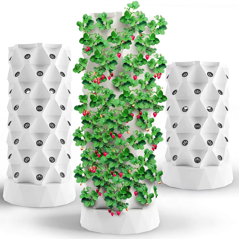 48-80 Pods Hydroponic Garden Tower, Vertical Garden Growing System Kits