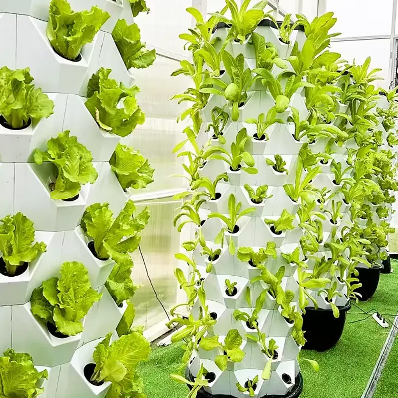 48-80 Pods Hydroponic Garden Tower, Vertical Garden Growing System Kits, Local planting display