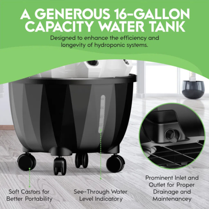 48-96 Pods Hydroponic Tower System Growing Veg Plants w/ LED Grow Light & Timer, 6-12 Layers Indoor & Outdoor, a generous 16-gallon capacity water tank