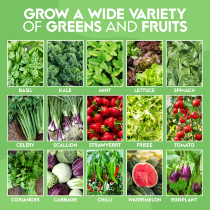 48-96 Pods Hydroponic Tower System Growing Veg Plants w/ LED Grow Light & Timer, 6-12 Layers Indoor & Outdoor, Grow a wide variety of greens and fruits