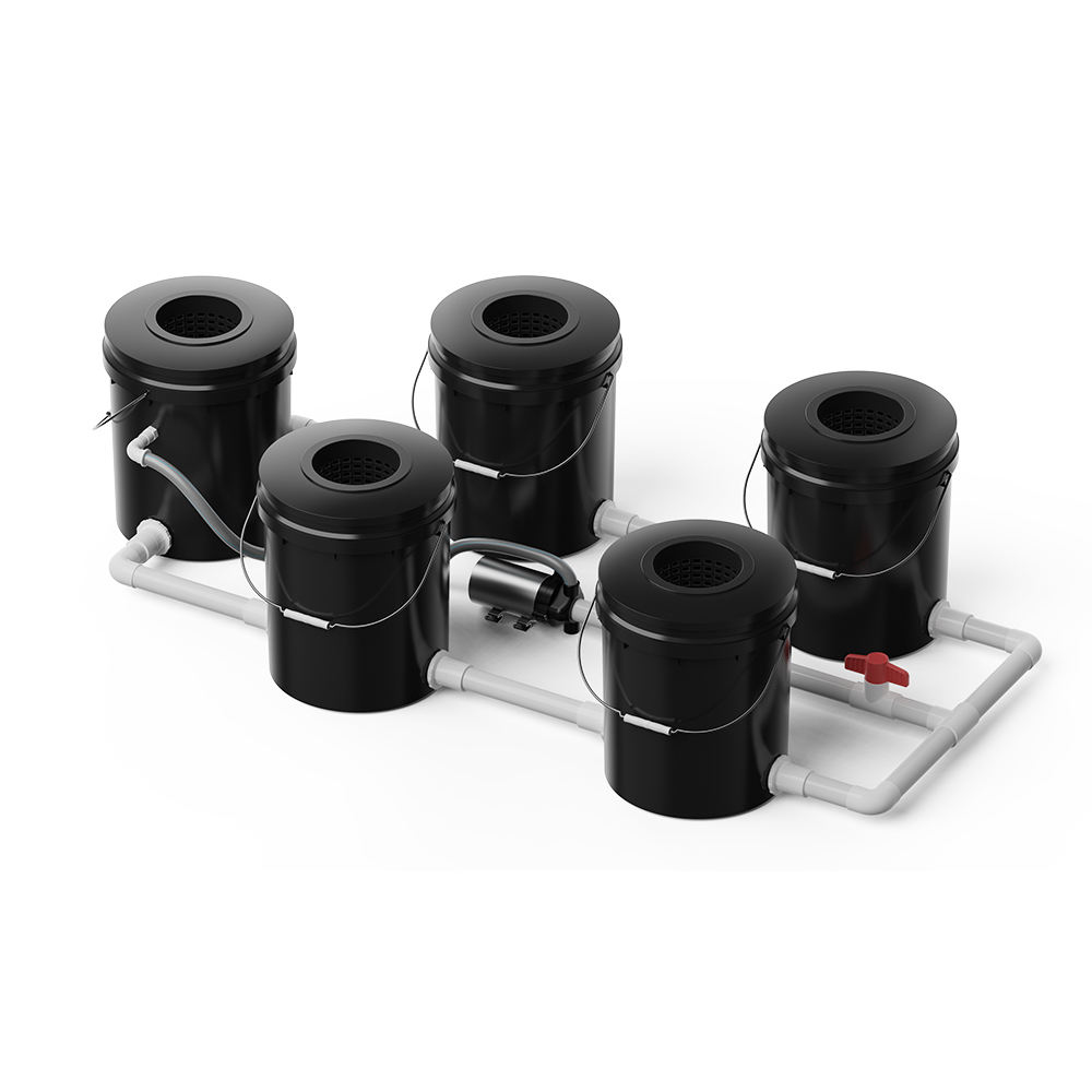 5 Buckets RDWC Hydroponic System Set 5-Gallon/16L