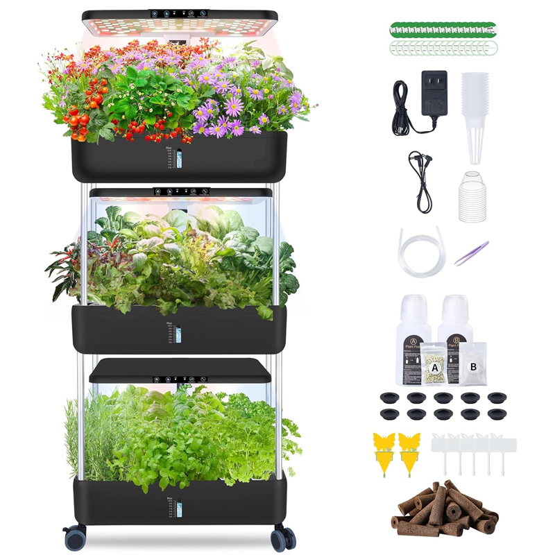 66 Pods Hydroponic Grow System Kits Smart Germination Vertical Garden