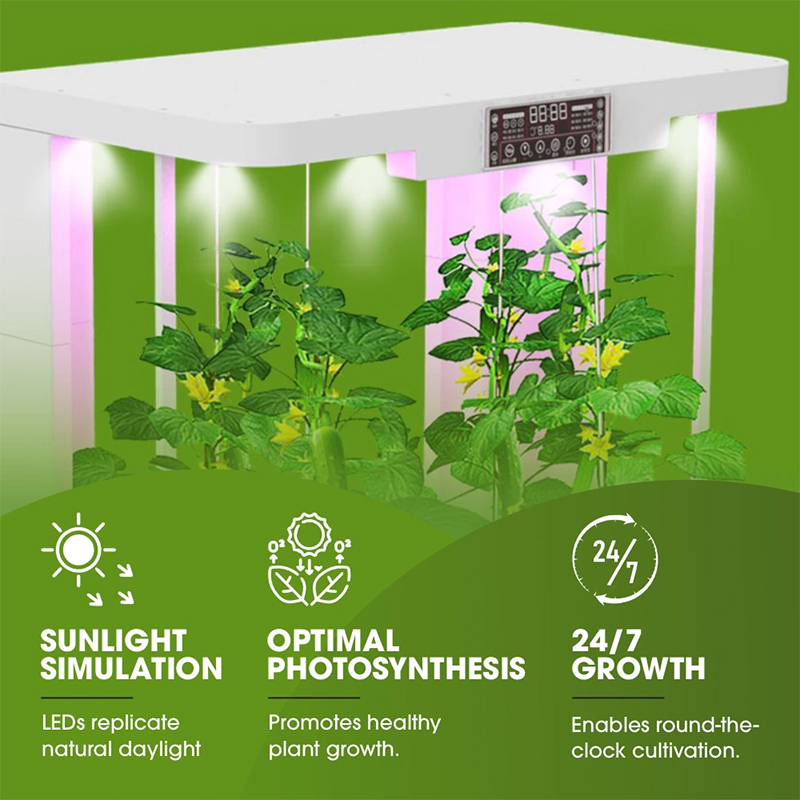 72 Pods 5-Tier Smart Hydroponic Garden Tower w/ LED Mist Spray Airflow, Sunlight simulation, Optimal photosynthesis, 24/7 Growth