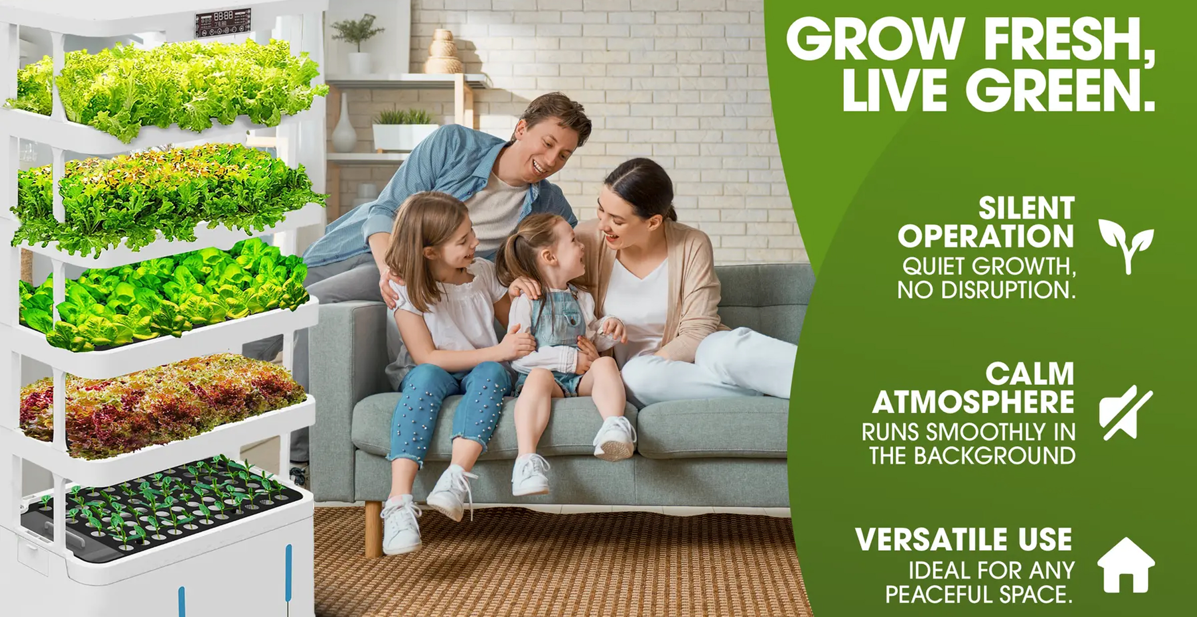 72 Pods 76 Pots Germination Bed Hydroponic System Kits 5-Tier Structure Vertical Garden Tower