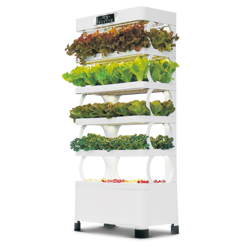 72 Pods 85 Seeding Sites Hydroponic Growing System 5-Tier Vertical Vegetable Garden With LED Grow Lights, Timer, Nutrient Tank, Adapter, Hydrating Pump, Seeding Bed, and Net Pots