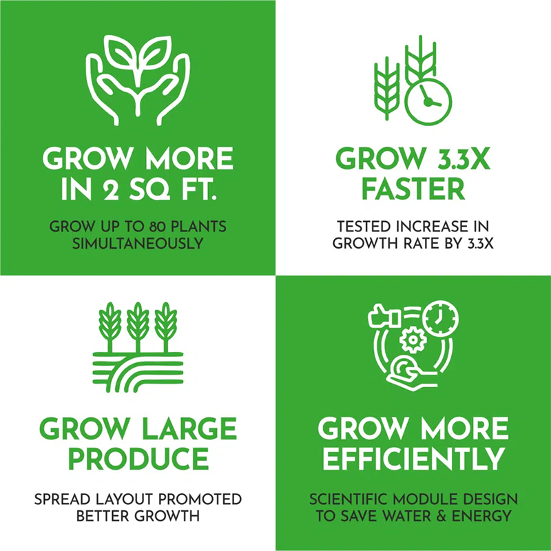 72 Pods 85 Seeding Sites Hydroponic Growing System 5-Tier Vertical Vegetable Garden With LED Grow Lights, Timer, Nutrient Tank, Adapter, Hydrating Pump, Seeding Bed, and Net Pots. Grow more in 2 SQ FT. Grow 3.3X Faster. Grow Large Product . Grow More efficiently