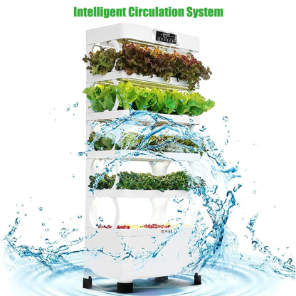 72 Pods Hydroponic Garden 5-Tier Vertical Growing System w/LED Lights, Intelligent Circulation System