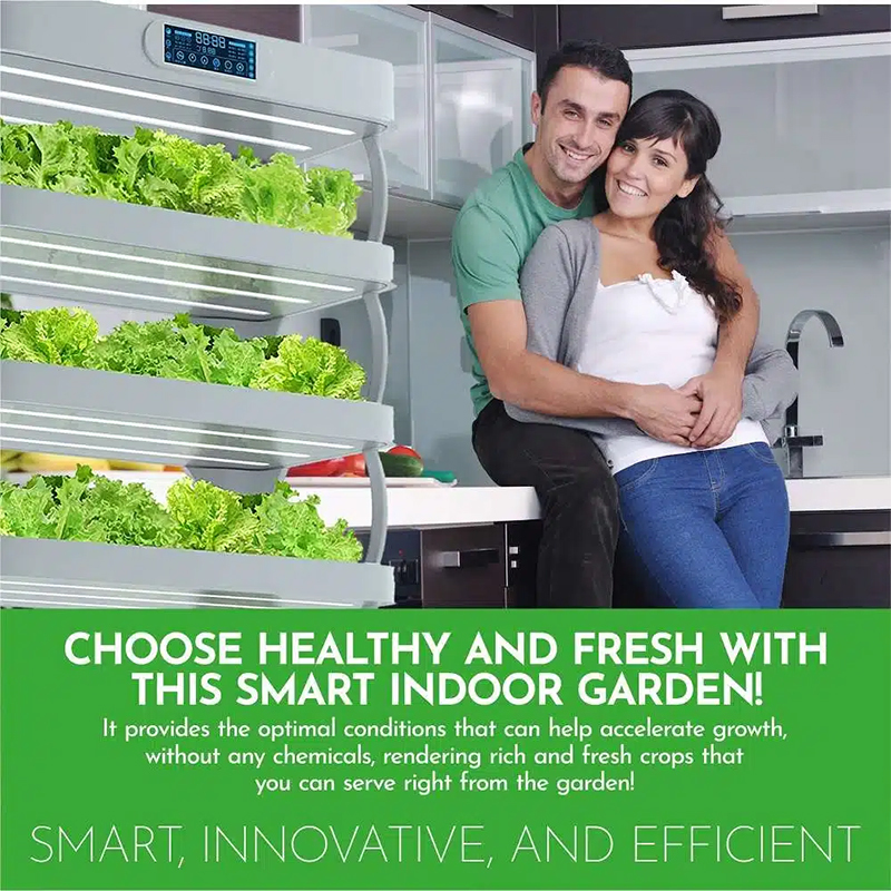 72 Pods 85 Seeding Sites Hydroponic Growing System 5-Tier Vertical Vegetable Garden With LED Grow Lights, Timer, Nutrient Tank, Adapter, Hydrating Pump, Seeding Bed, and Net Pots. Choose healthy and fresh with this smart indoor garden