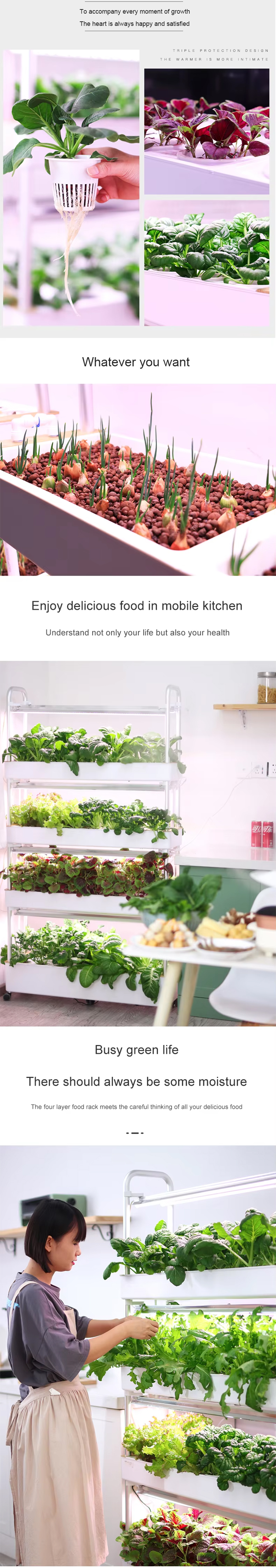 72 Pods Hydroponic System Kits 4-layer Smart Vertical Vegetable Garden Usage Scenarios