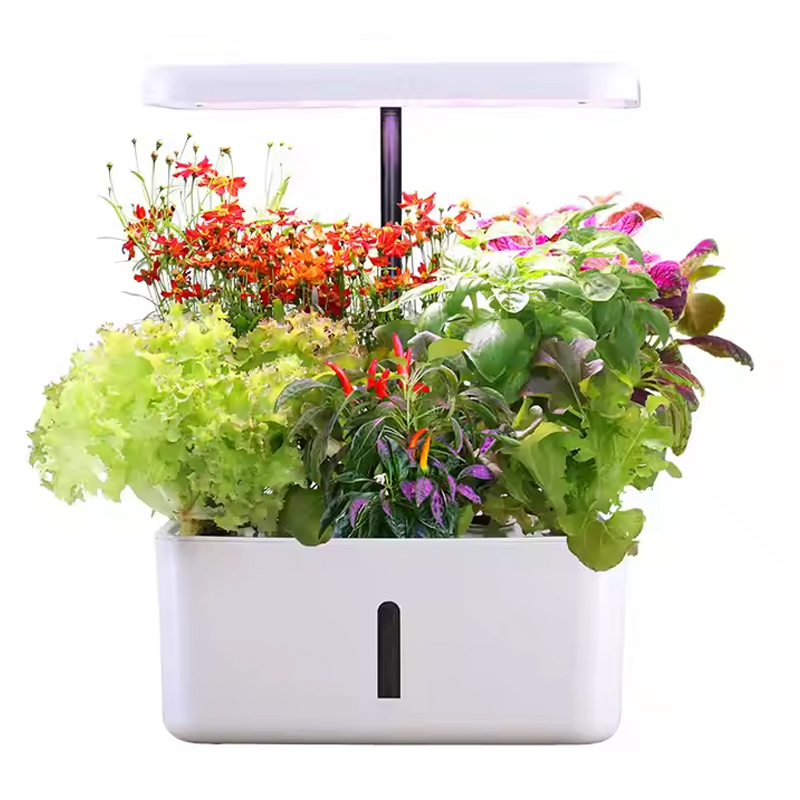 Grow fresh veggies, fruits, and flowers effortlessly with this smart 8 pods hydroponic system kit! Perfect for families