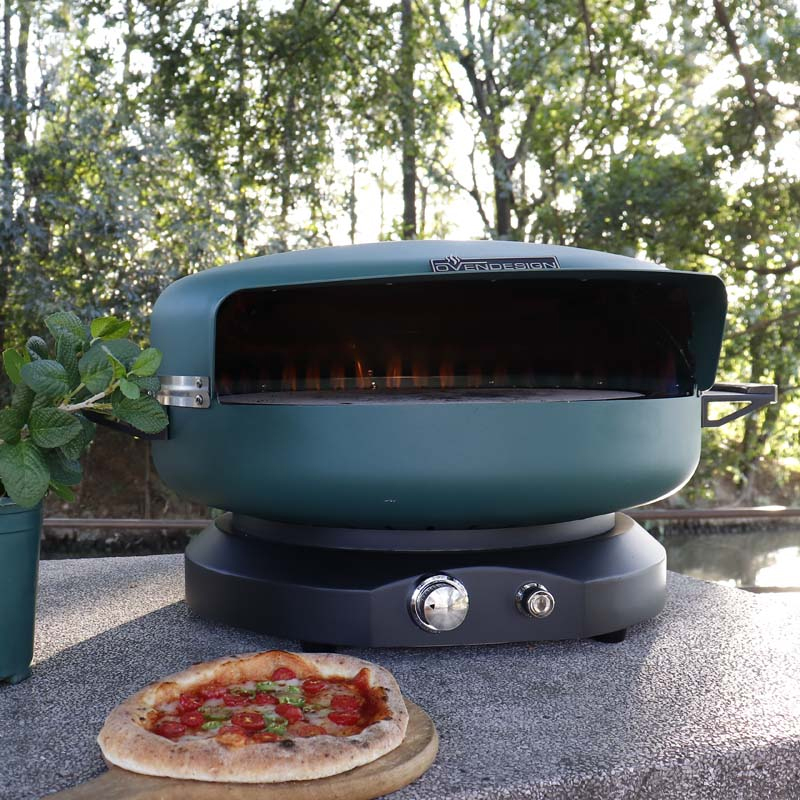 Green 19" Circle Cubs Cap Gas Pizza Oven for Home or Outdoor for sale