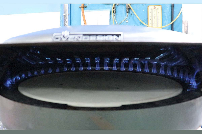 Green 19" Circle Cubs Cap Gas Pizza Oven Coronal Fire Ring