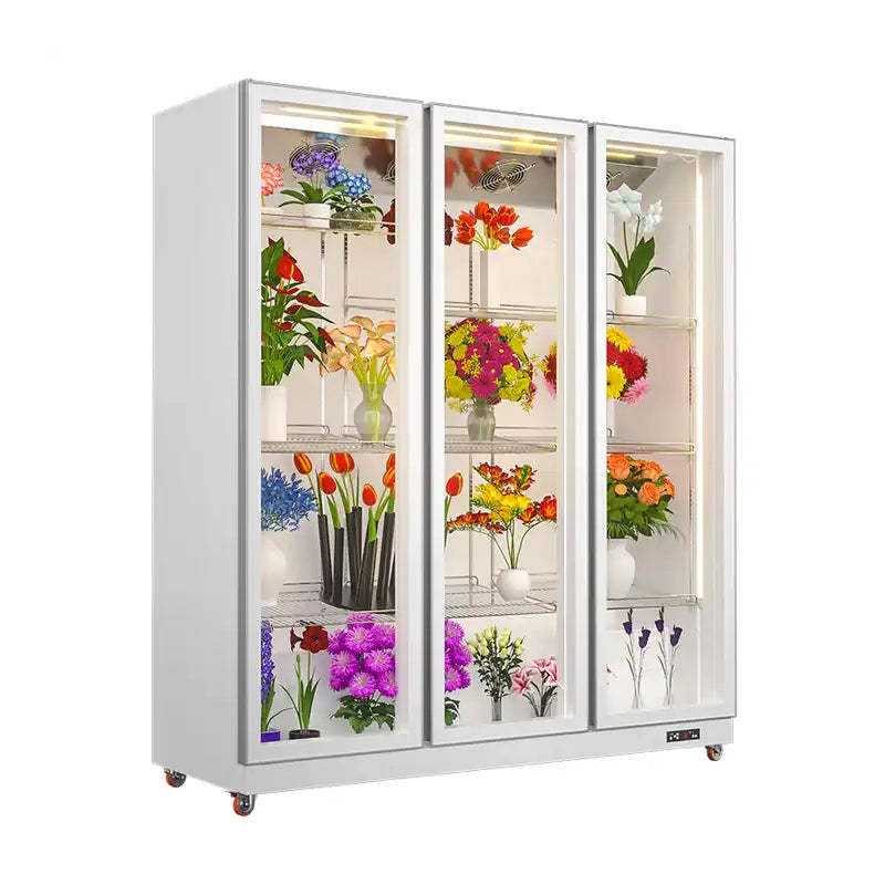 Commercial Floral Coolers, Swinging 3-door Floral Display Refrigerators-BetiLife™