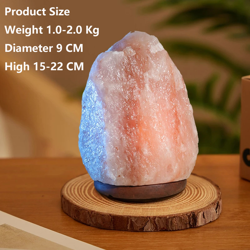 Pink Himalayan Rock Salt Lamp for Bedroom Bedside Product size Weight 1.0-2.0 Kg
