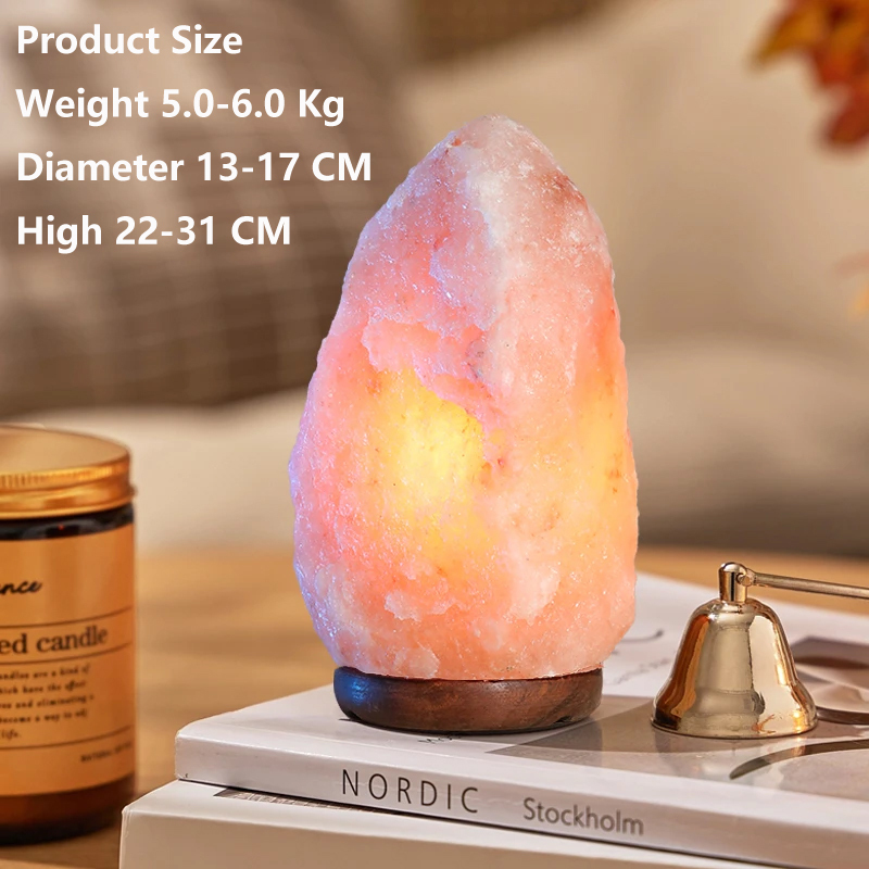 Pink Himalayan Rock Salt Lamp for Bedroom Bedside Product size Weight 5.0-6.0 Kg