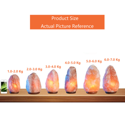 Natural Pink Himalayan Rock Salt Lamp for Bedroom Bedside, Small Table Lamp, Ornaments