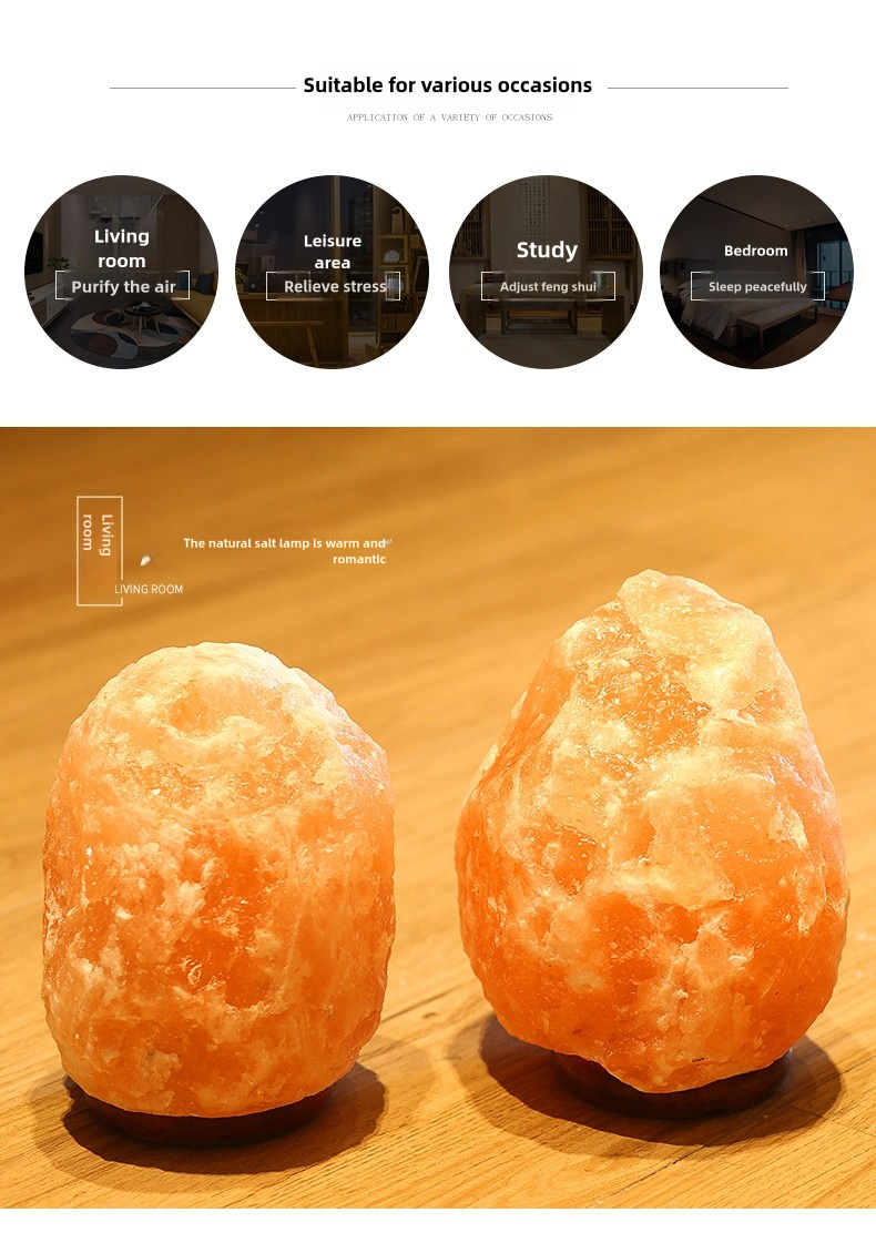 Himalayan Natural Rose Salt Lamp for Study and Living Room Details 3