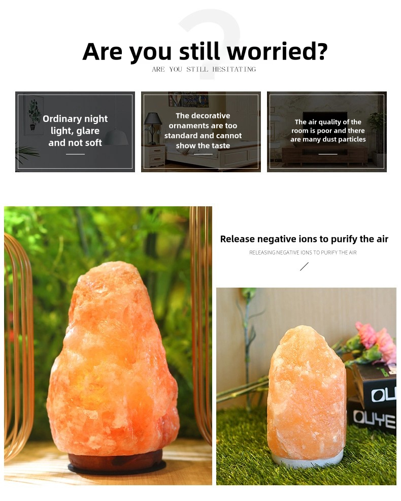 Himalayan Natural Rose Salt Lamp for Study and Living Room Details 4