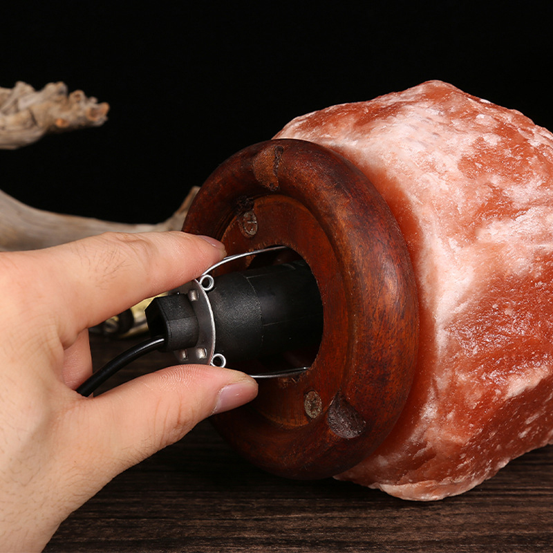 Himalayan Pigeon Blood Red Salt Lamp for Bedroom Sleep, Night Light, Picture