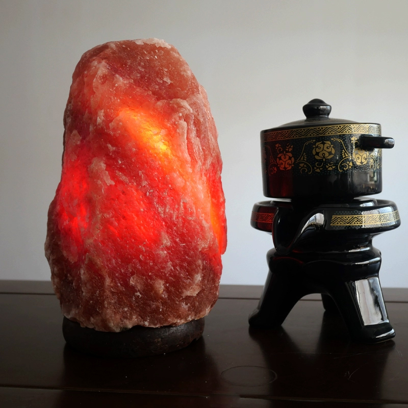 Himalayan Pigeon Blood Red Salt Lamp for Bedroom Sleep, Night Light, Photos