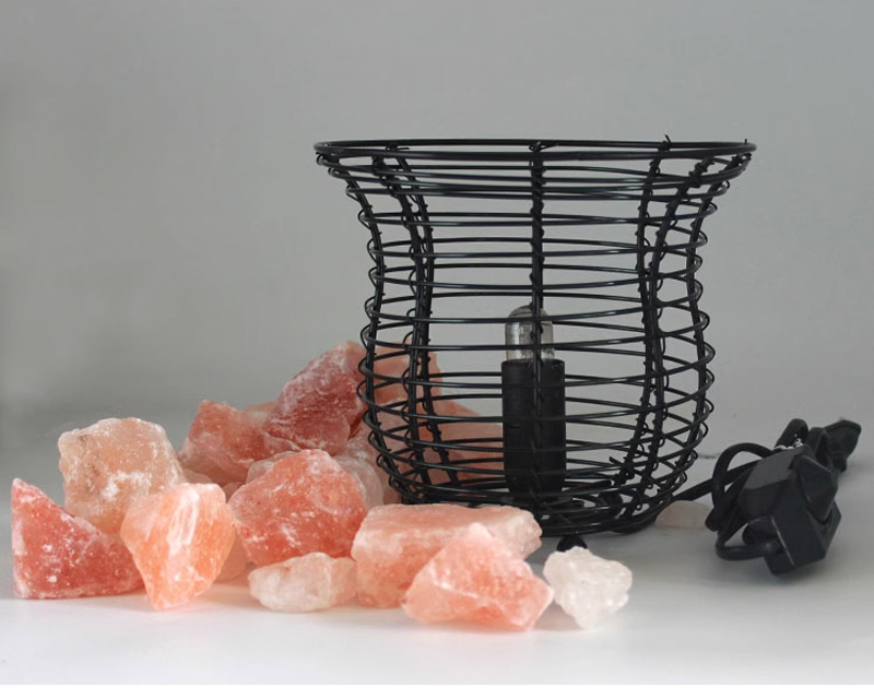 Flower Shape Himalayan Salt Lamp Basket