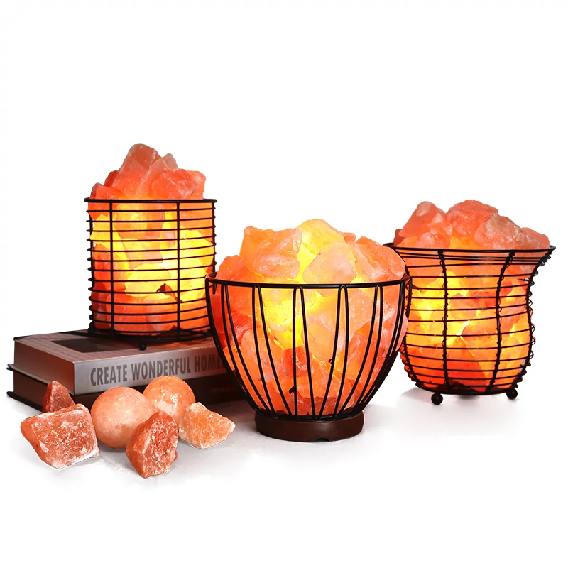 Multi-shape Himalayan Salt Lamp Basket