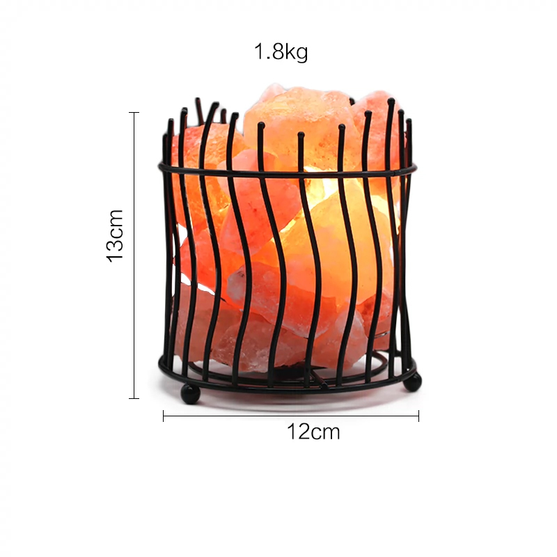 Multi-shape Himalayan Salt Lamp Basket Iron Corrugated