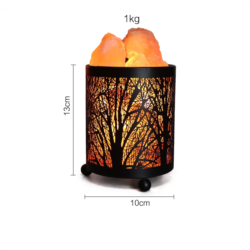 Multi-shape Himalayan Salt Lamp Basket Iron Tree