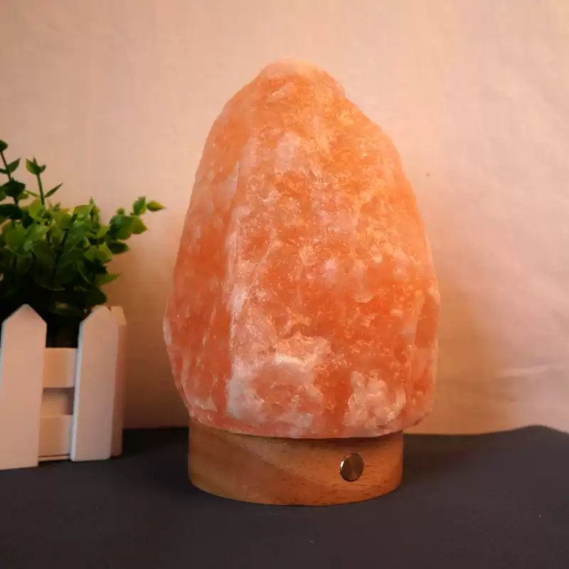 Orange Red USB Himalayan Rock Salt Lamp for Study Room